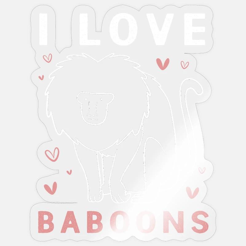 Baboon Primate Monkey Monkey Baboon Sticker size S (10 x 10 cm)