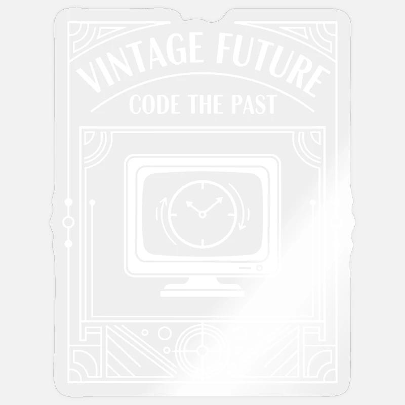 Vintage Future – Codez le passé Sticker taille S (10 x 10 cm)