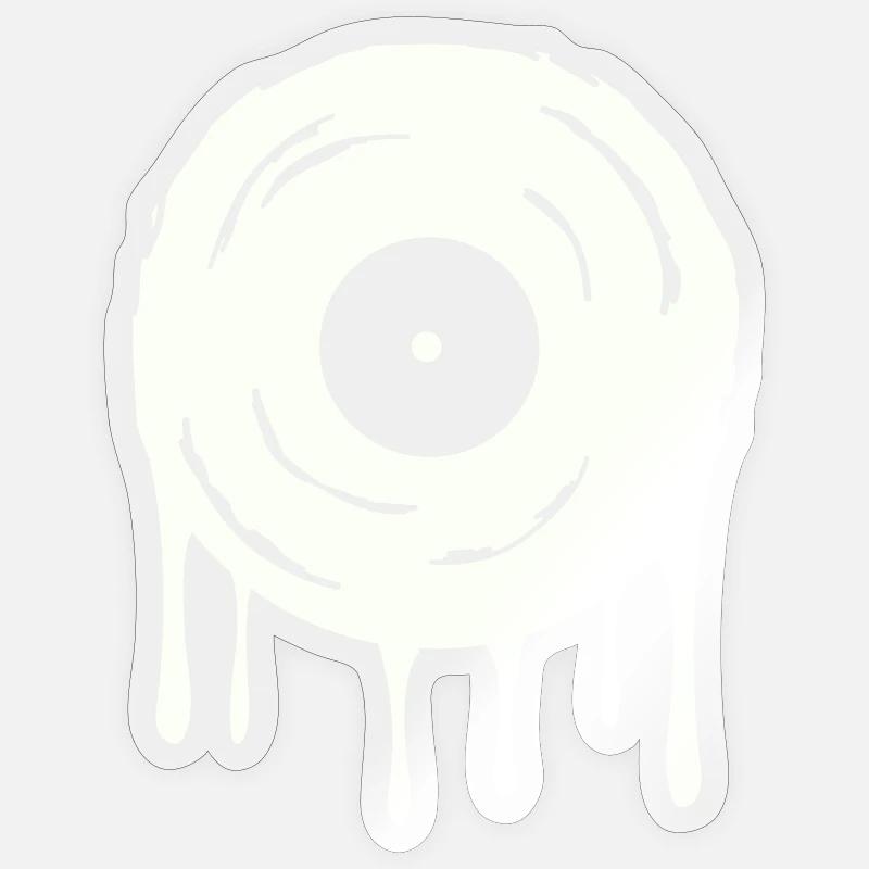Schallplatte  - Sticker Größe S (10 x 10 cm) - Transparent glänzend
