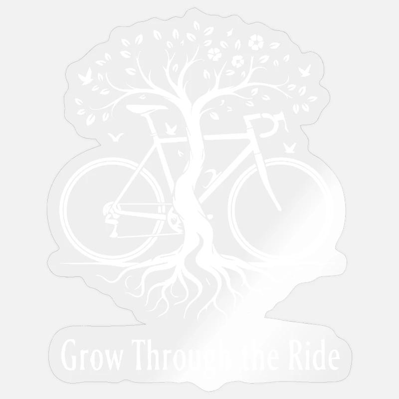 Grow Through the Ride Tree - Sticker size S (10 x 10 cm) - transparent glossy