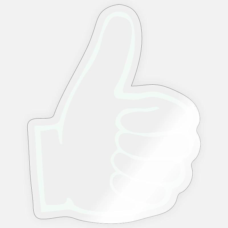 Thumbs Up Outline - Sticker size S (10 x 10 cm) - transparent glossy