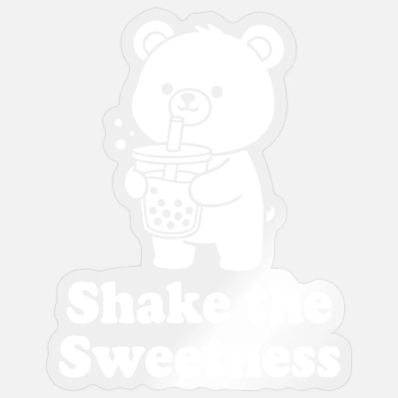 Cuddly Bear with Bubble Tea Sticker size S (10 x 10 cm)