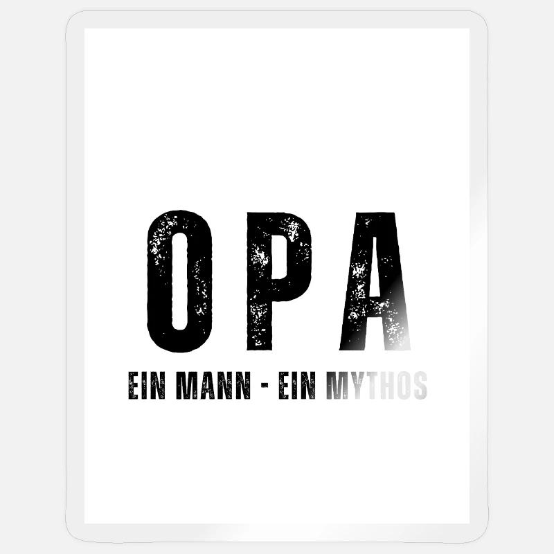 OPA Ein Mann - Ein Mythos Sticker Größe S (10 x 10 cm)