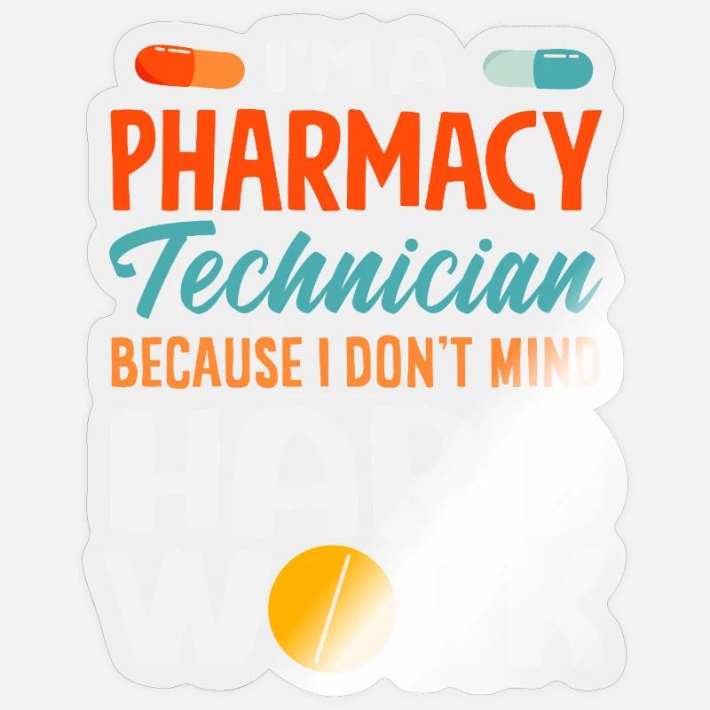 Pharmacist Pharmaceutical Technical - Sticker size S (10 x 10 cm) - transparent glossy