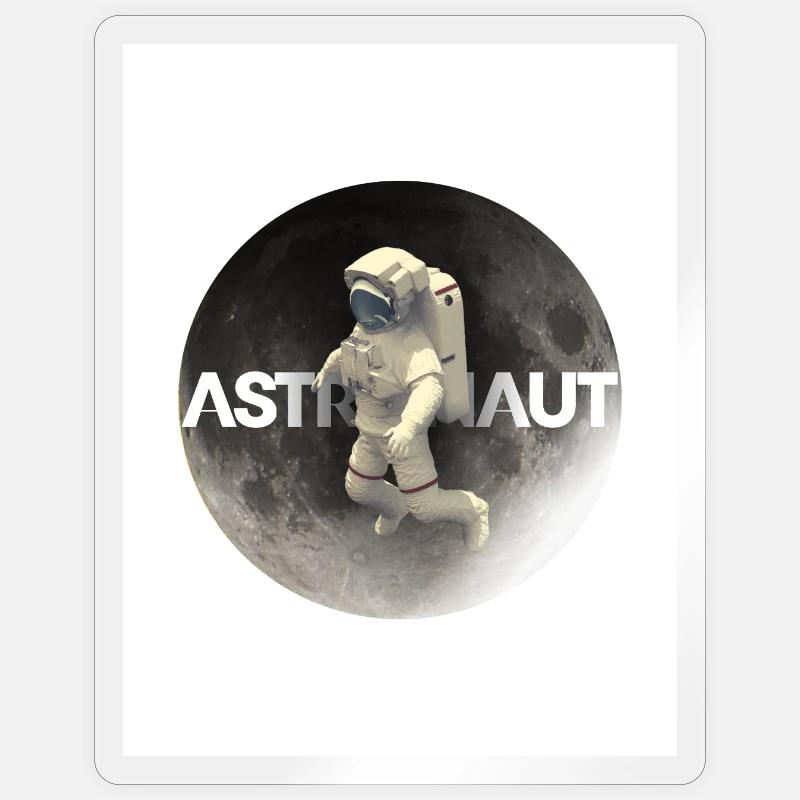 Astronaut - Sticker size S (10 x 10 cm) - transparent glossy