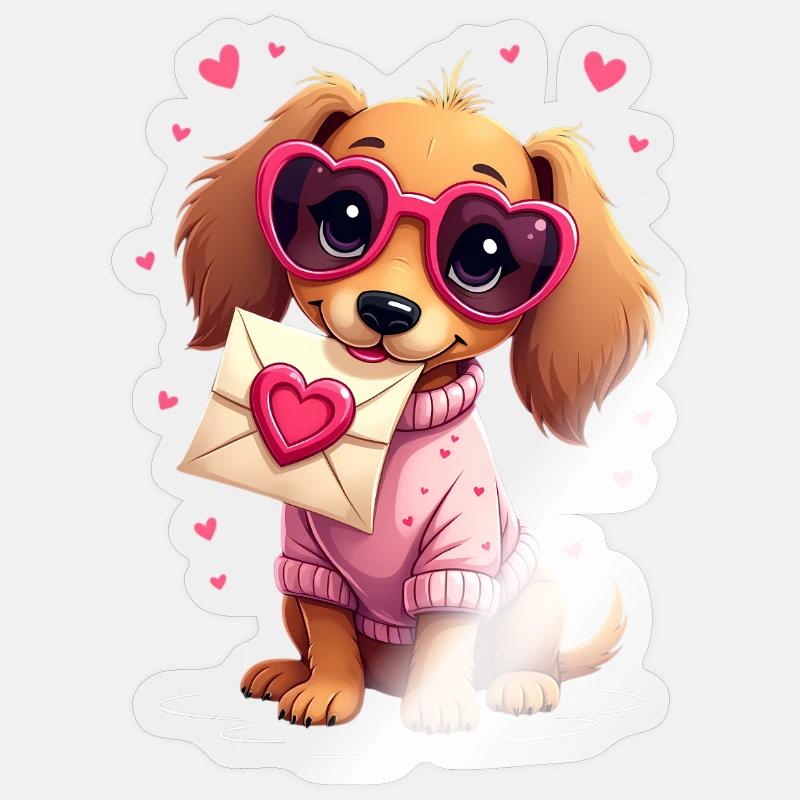 Dackel Dachshund Tekel - Sticker size S (10 x 10 cm) - transparent glossy