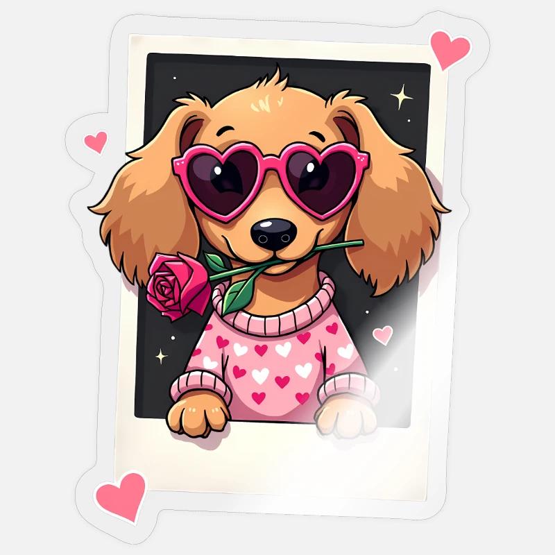 Dackel Dachshund Tekel - Sticker size S (10 x 10 cm) - transparent glossy
