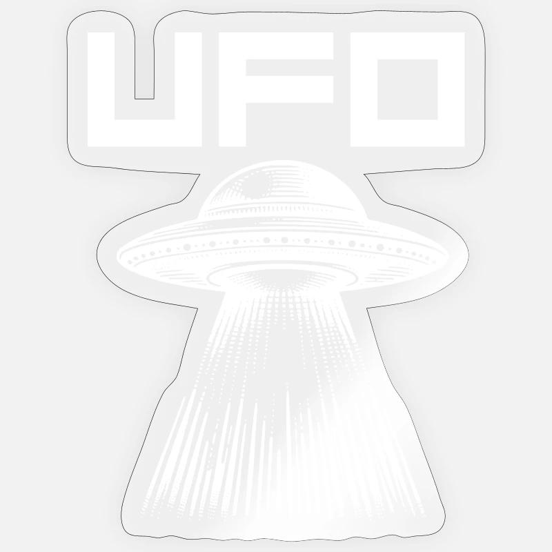 UFO Light Beam Pattern Sticker size S (10 x 10 cm)