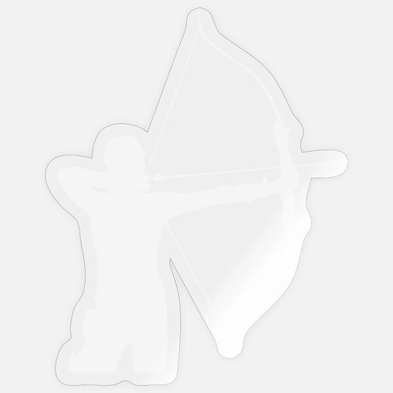 Archer silhouette - Sticker size S (10 x 10 cm) - transparent glossy
