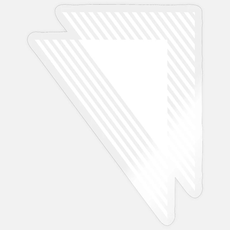 Geometric Triangles Diagonal Monochrome Grid Sticker size S (10 x 10 cm)