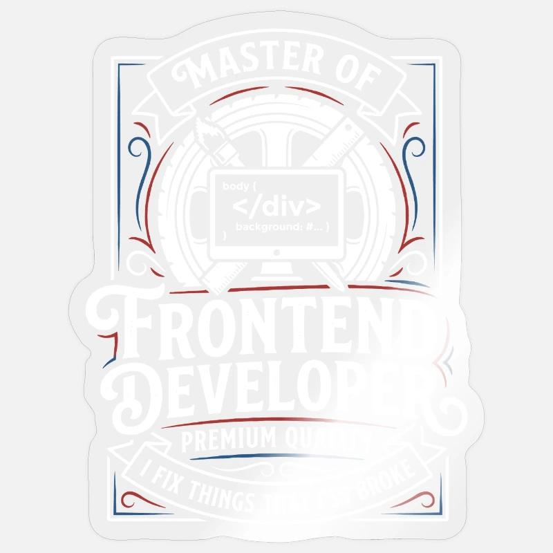 Maître frontend : art CSS HTML Sticker taille S (10 x 10 cm)