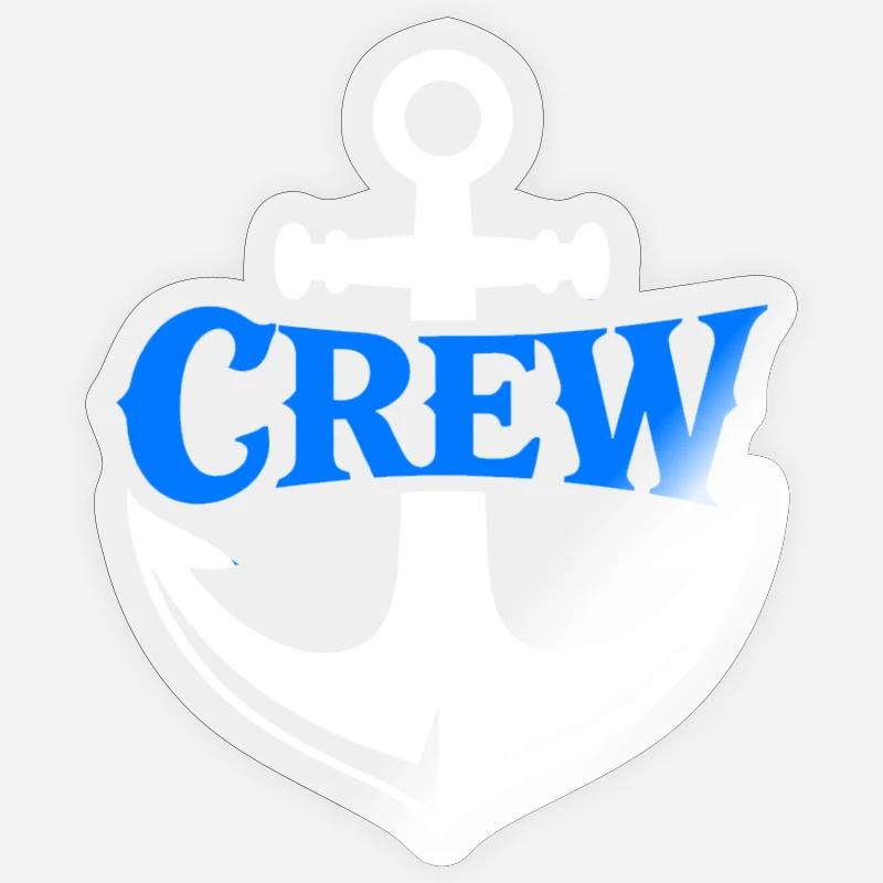 Blue Anchor Crew Logo - Sticker size S (10 x 10 cm) - transparent glossy