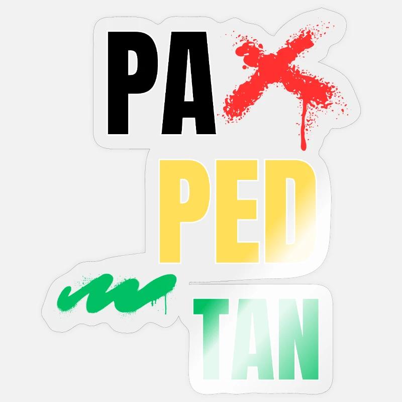 pa_ped_tan - Sticker Größe S (10 x 10 cm) - Transparent glänzend