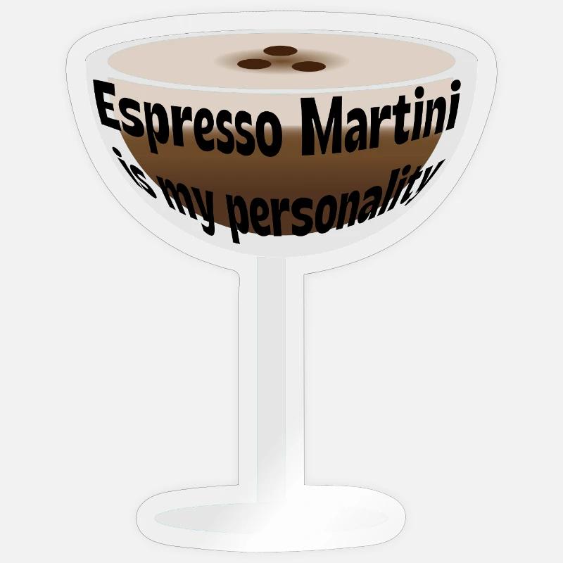 Espresso Martini - Sticker taille S (10 x 10 cm) - brillant transparent