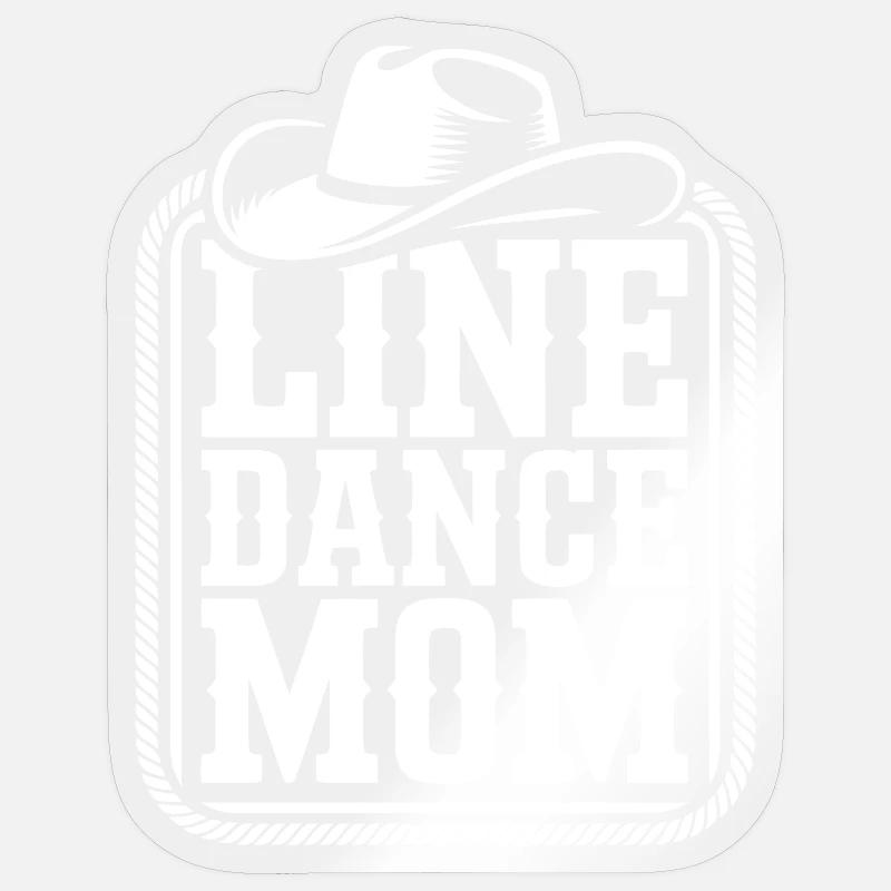 Line Dance Mutter - Sticker Größe S (10 x 10 cm) - Transparent glänzend