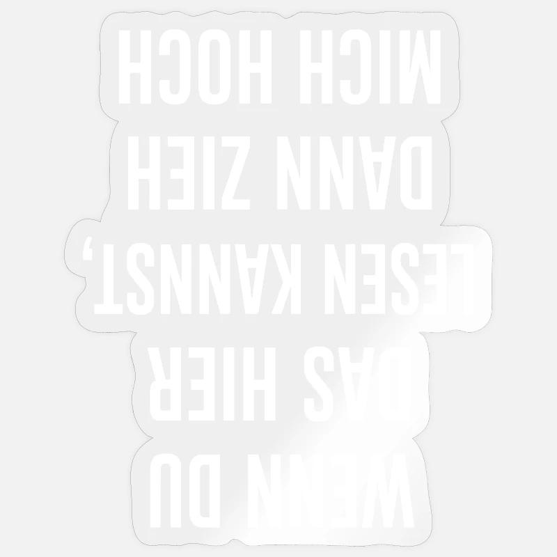 weiß Großbuchstaben Statement Sticker Größe S (10 x 10 cm)