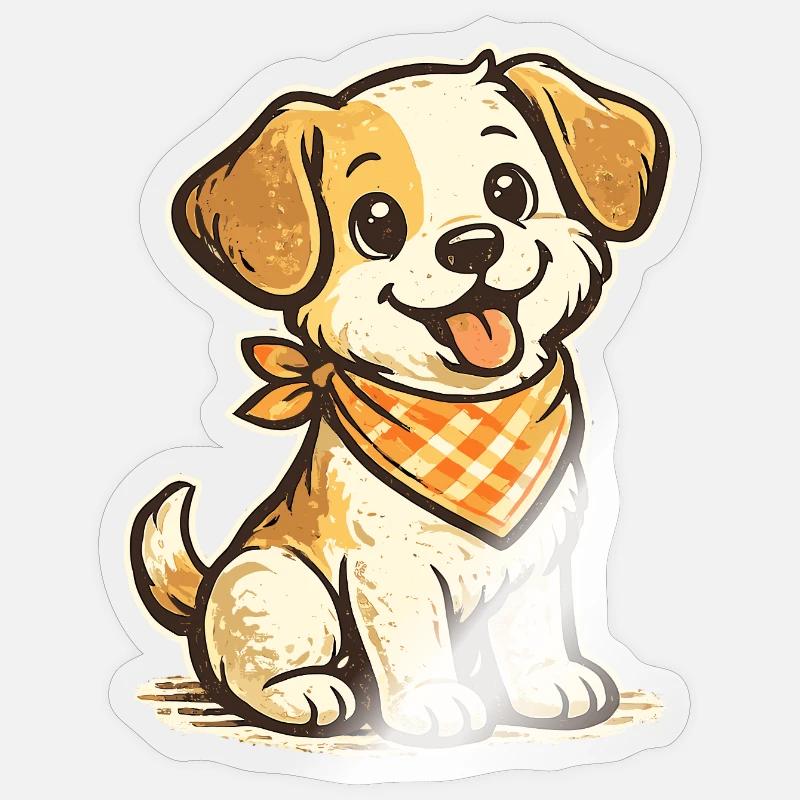 canine - Sticker taille S (10 x 10 cm) - brillant transparent