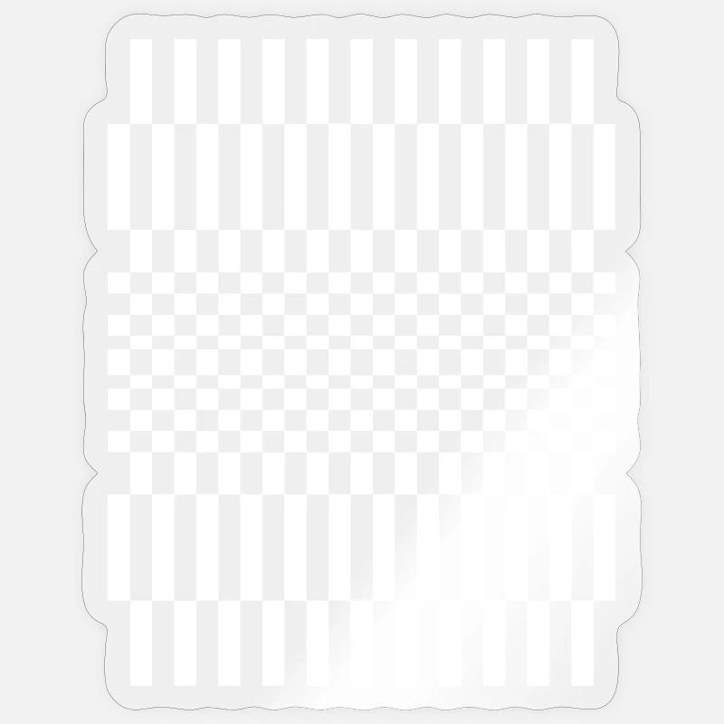 checkered pattern design - Sticker size S (10 x 10 cm) - transparent glossy