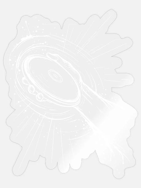 Diskuswerfen - Sticker Größe S (10 x 10 cm) - Transparent glänzend