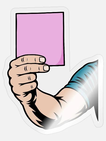 Pinke Karte - Sticker Größe S (10 x 10 cm) - Transparent glänzend