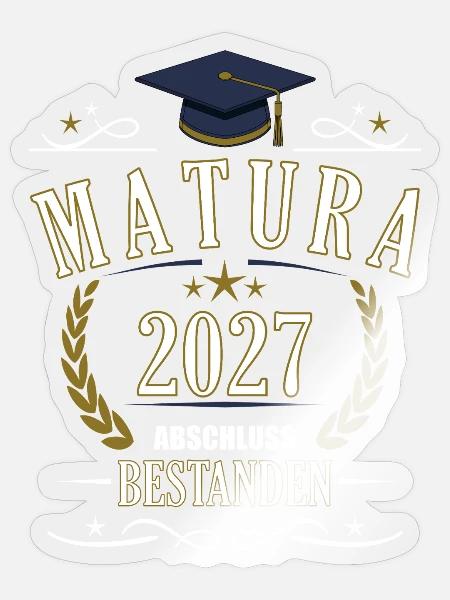 Matura 2027 - Sticker Größe S (10 x 10 cm) - Transparent glänzend