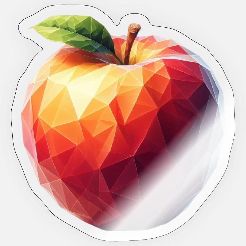 Apple Polygon Sticker size S (10 x 10 cm)