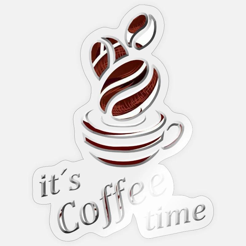 Coffee drinker - Sticker size S (10 x 10 cm) - transparent glossy