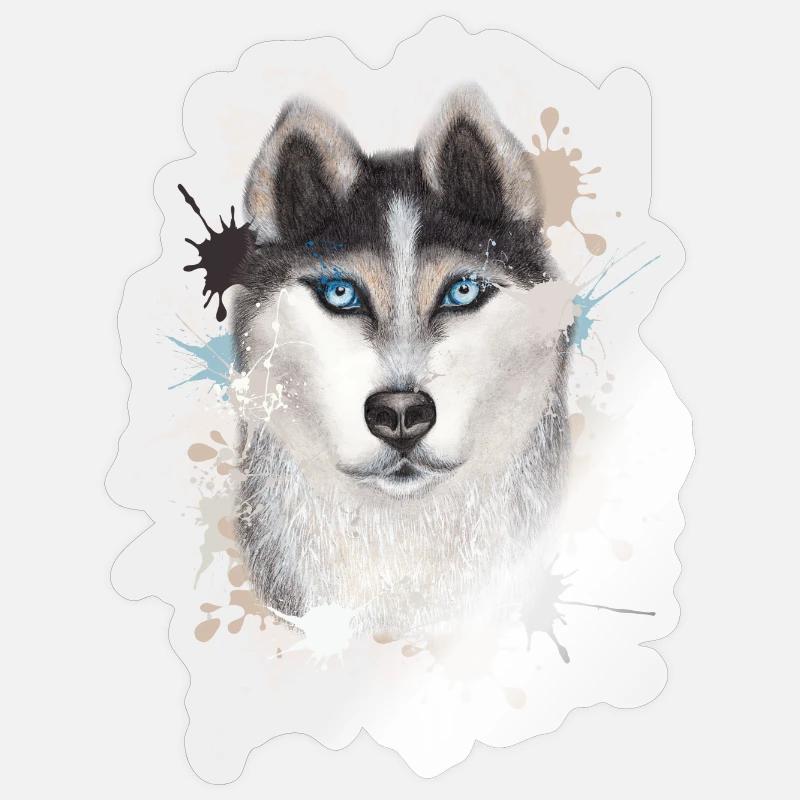 Wolf - Sticker Größe S (10 x 10 cm) - Transparent glänzend