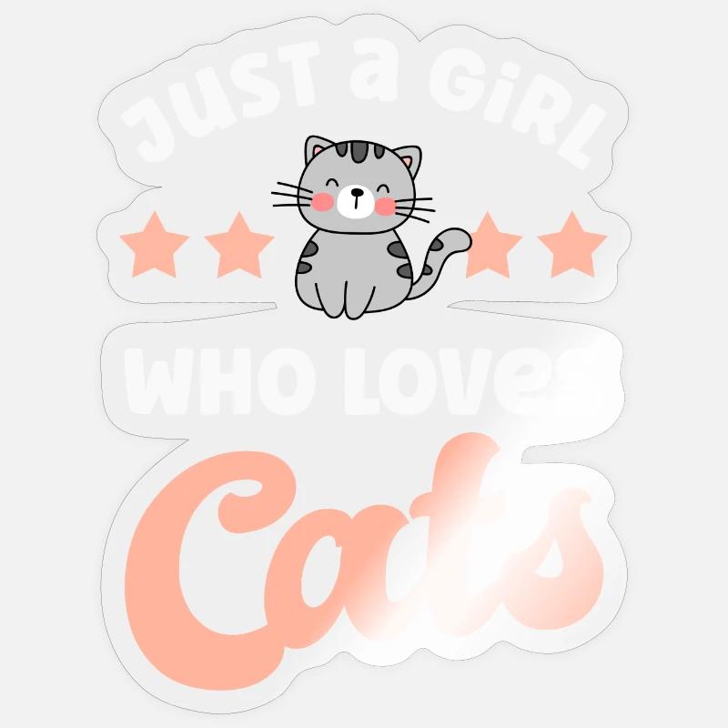 Chats Chats - Sticker taille S (10 x 10 cm) - brillant transparent