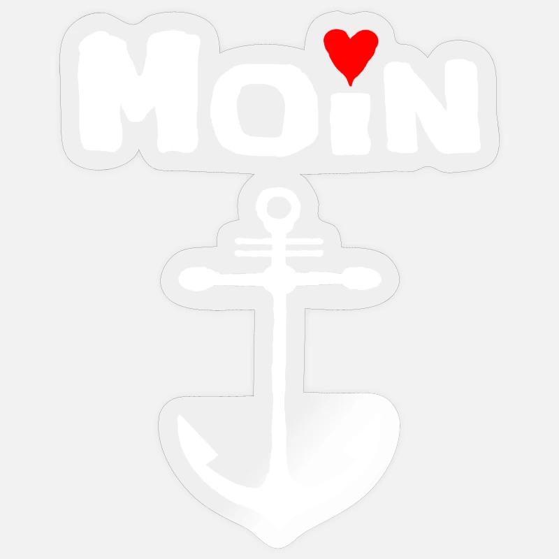Moin - Sticker Größe S (10 x 10 cm) - Transparent glänzend