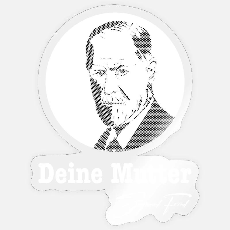 Deine Mutter Sigmund Freud Sticker Größe S (10 x 10 cm)