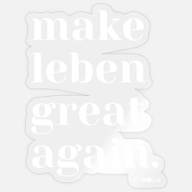 Leben Great_white Sticker Größe S (10 x 10 cm)