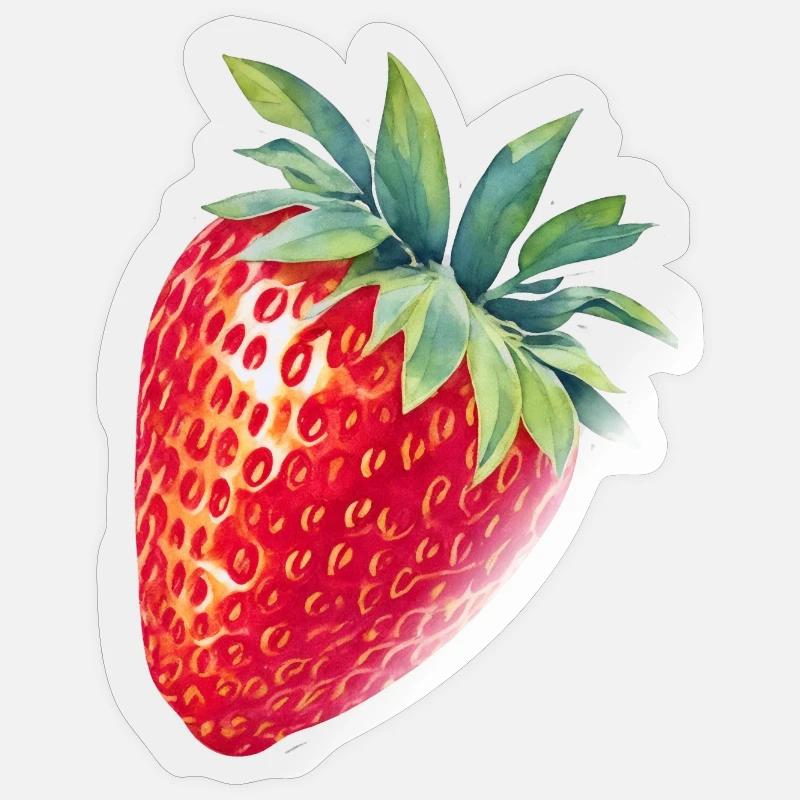 Fraise Sticker taille S (10 x 10 cm)