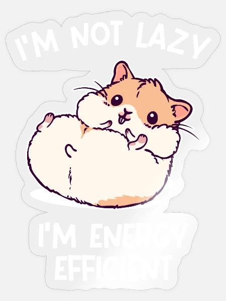 Hamster Kuscheltier Haustiere Heimtier Statement - Sticker Größe S (10 x 10 cm) - Transparent glänzend