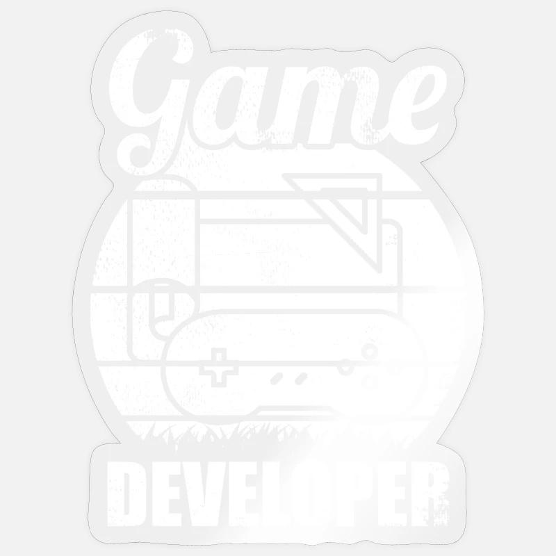 Games Developer - Sticker size S (10 x 10 cm) - transparent glossy