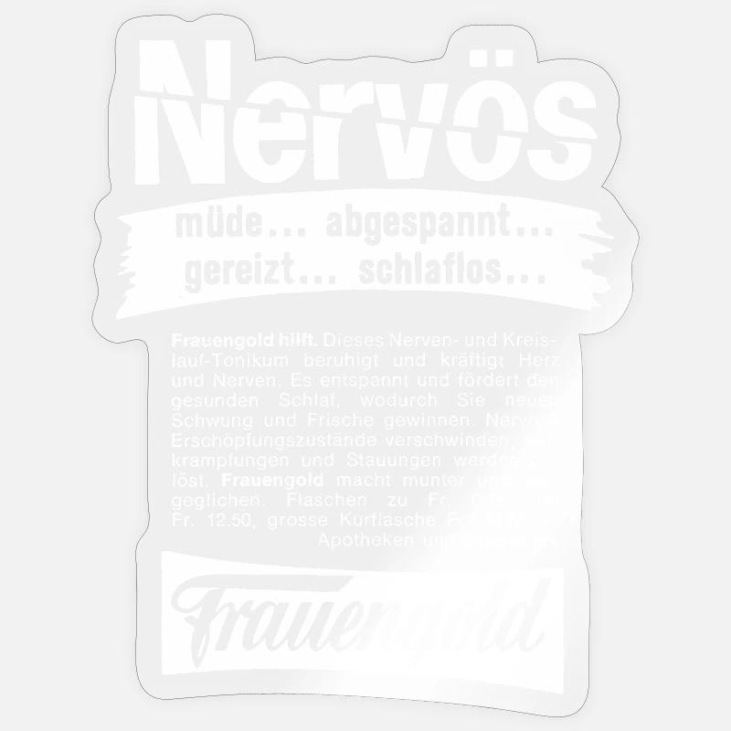 Frauengold - hell Sticker Größe S (10 x 10 cm)