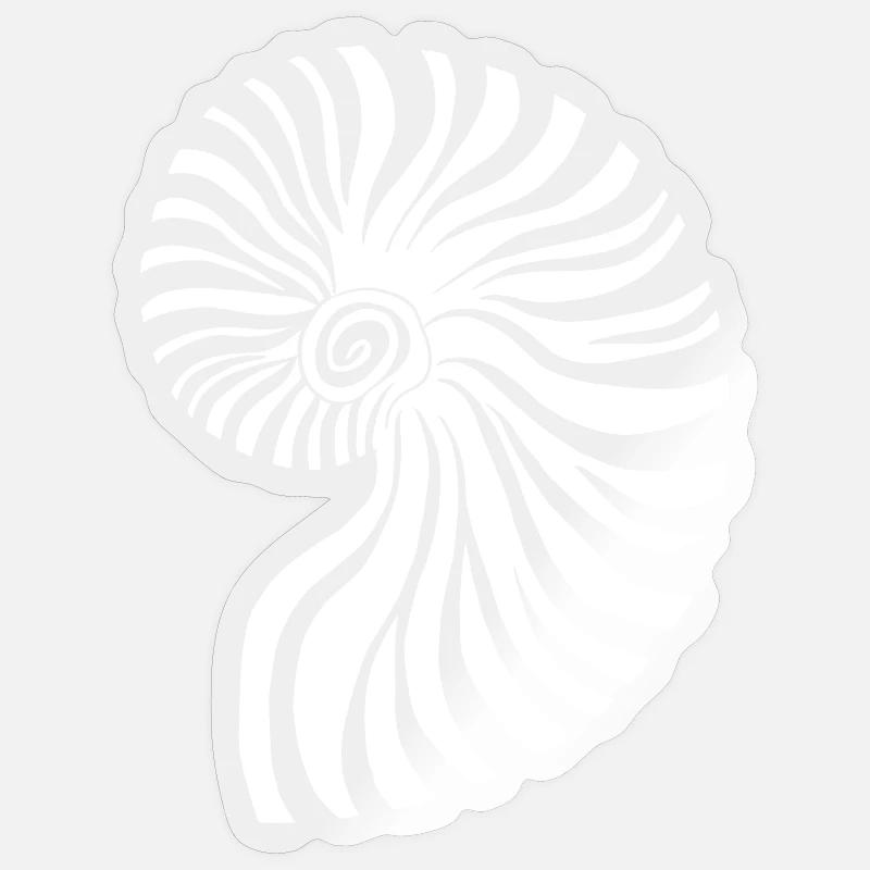 Contrasting spiral nautical pattern - Sticker size S (10 x 10 cm) - transparent glossy