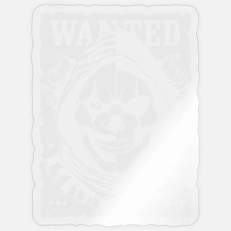 Wanted Skull Pullover Hoodie Poster - Sticker taille S (10 x 10 cm) - brillant transparent