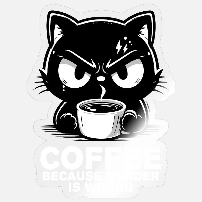 Murder is wrong (dark) Sticker size S (10 x 10 cm)