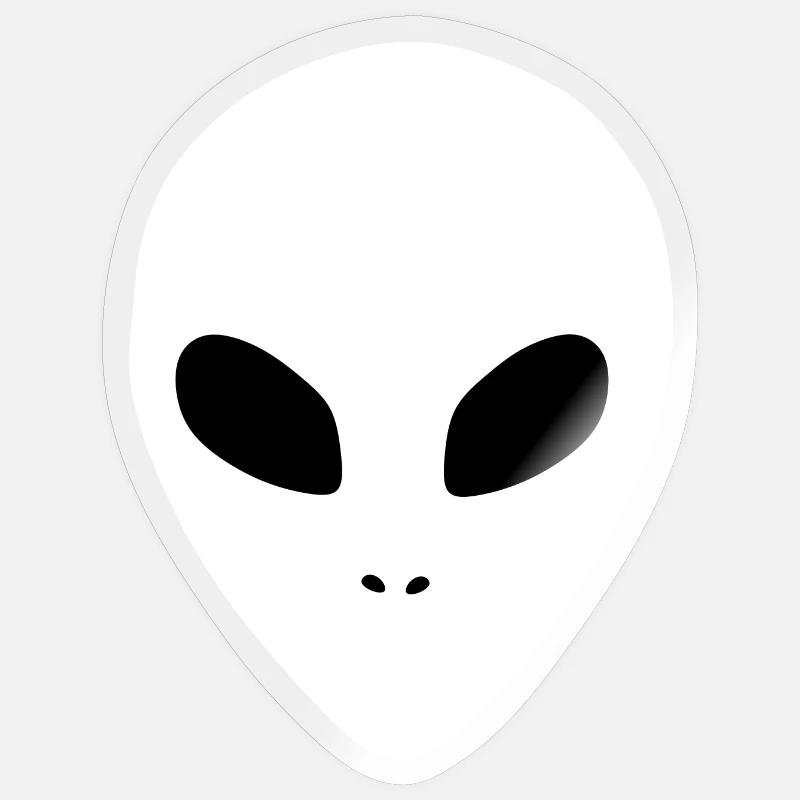 Aliens Alien Head - Sticker size S (10 x 10 cm) - transparent glossy