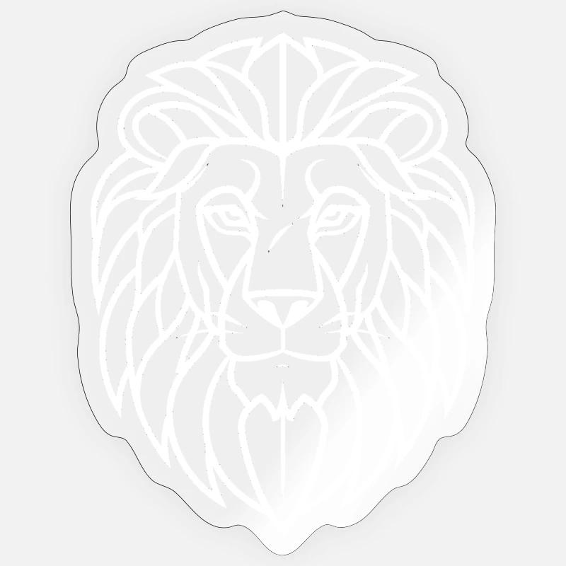 Löwe - Sticker Größe S (10 x 10 cm) - Transparent glänzend