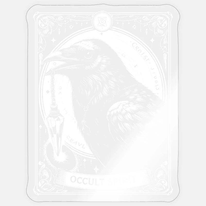 Okkulter Geist Rabe Pendel - Sticker Größe S (10 x 10 cm) - Transparent glänzend