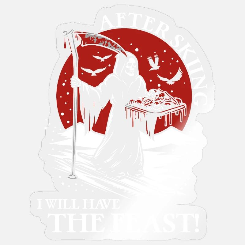 Chilling Descent - Sticker size S (10 x 10 cm) - transparent glossy