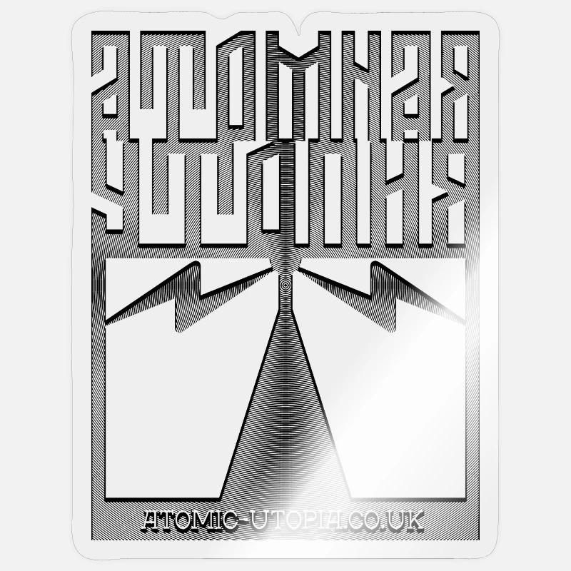 Atomic Utopia - Grey Line Promo Sticker size S (10 x 10 cm)