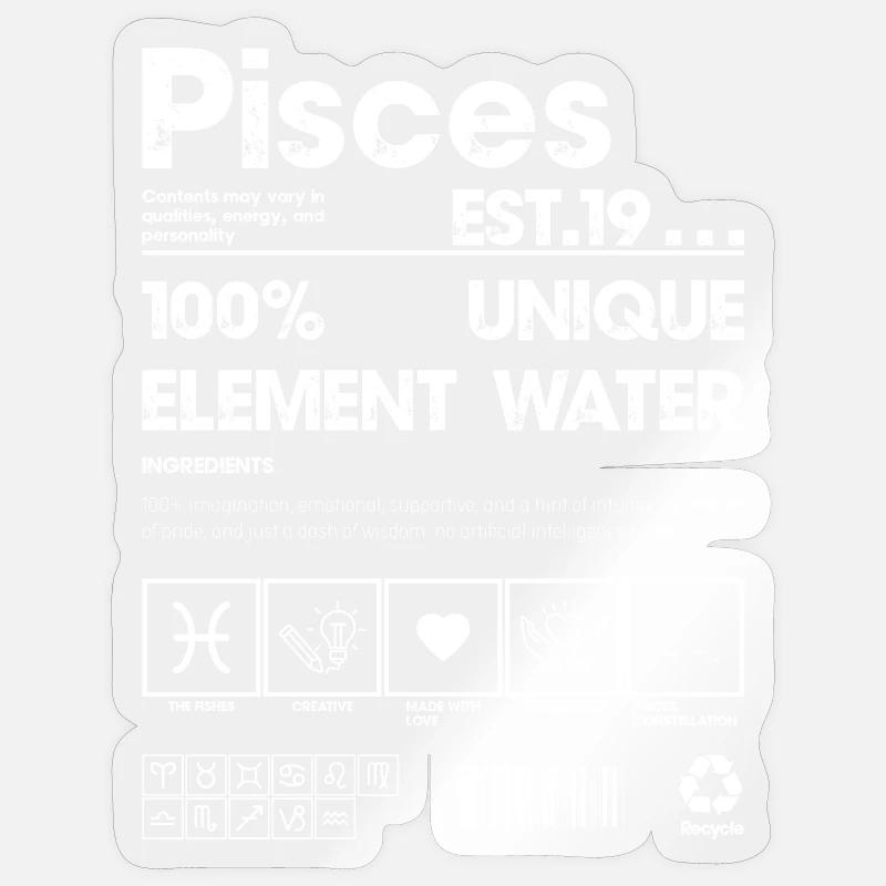 Fische Wasser Element Kunst - Sticker Größe S (10 x 10 cm) - Transparent glänzend