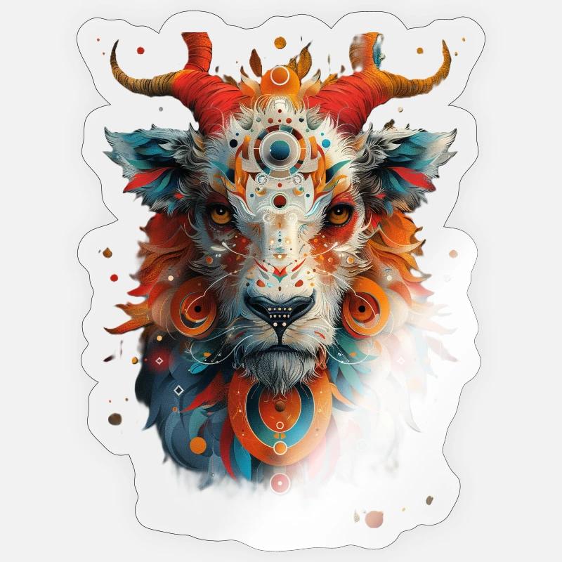 Tier Design - Sticker Größe S (10 x 10 cm) - Transparent glänzend