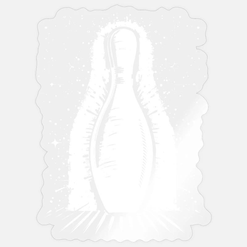 Bowling Pin - Sticker Größe S (10 x 10 cm) - Transparent glänzend