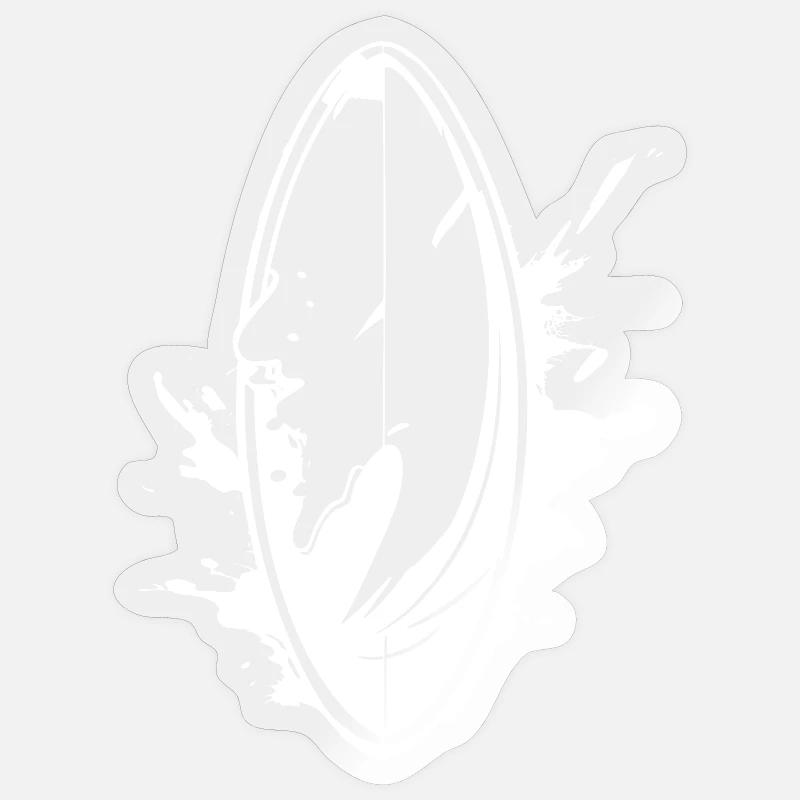 Planche de surf Graffiti - Sticker taille S (10 x 10 cm) - brillant transparent