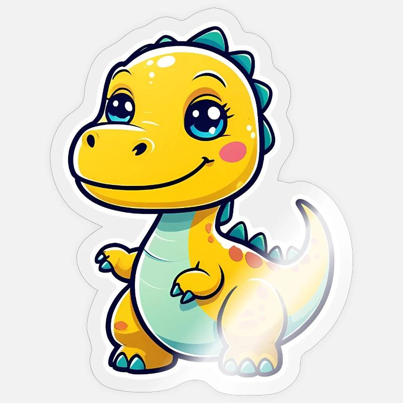 Dino - Sticker size S (10 x 10 cm) - transparent glossy
