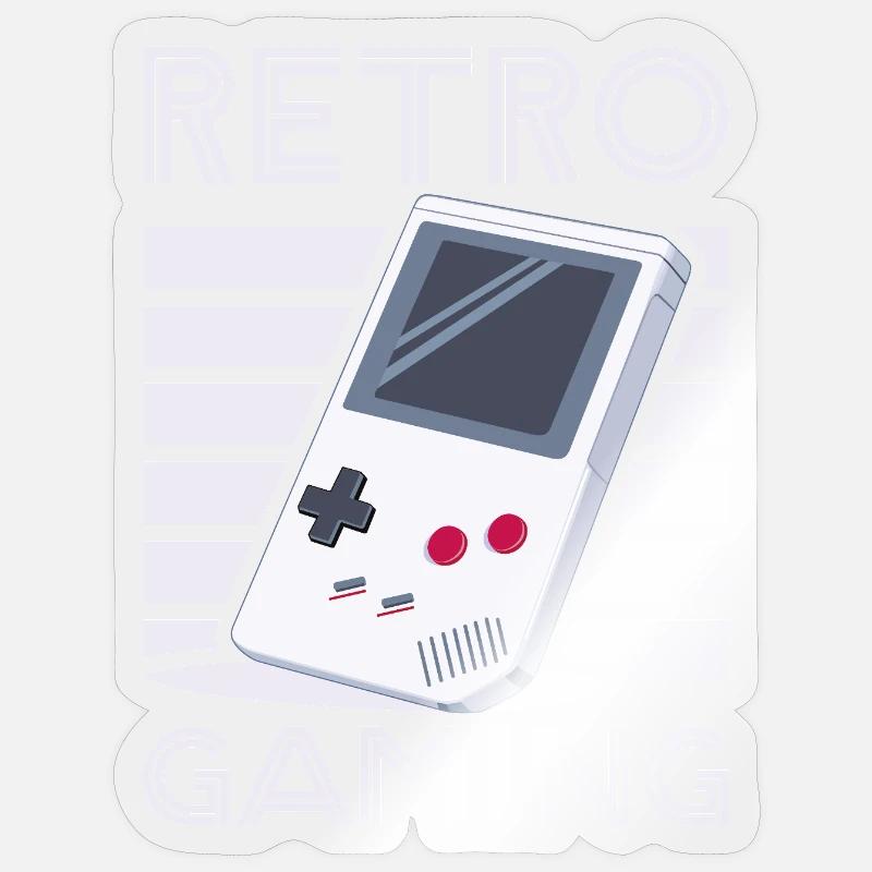 Retro Gaming 1 von Helfspawn - Sticker Größe S (10 x 10 cm) - Transparent glänzend